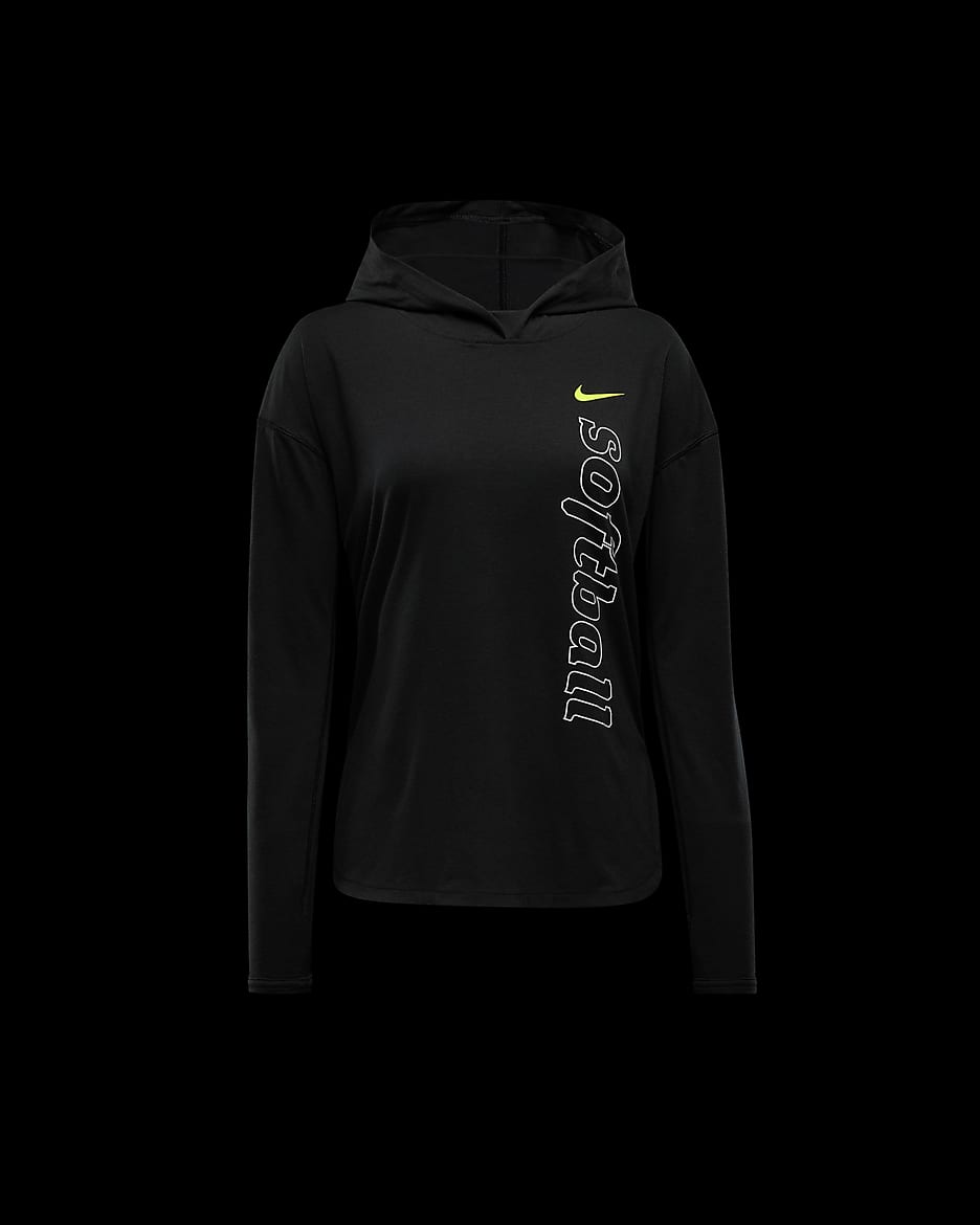 Nike Women s Dri FIT Long Sleeve Softball Hoodie